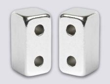 6mm x 12mm 2-Hole Magnetic CLASP Silver (1)