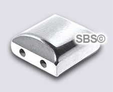 Metallic Magnetic Hematite 10x10 2-Hole "Silver" (12) AAA GRADE