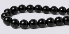 Black Tourmaline Gemstone Beads - 6mm round