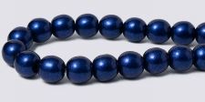 Czech 6mm Round Beads - Saturated Blue
