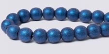 Czech 6mm Round Beads - Suede Blue