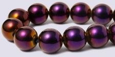 Magnetic Beads - 10mm Round - Metallic Purple Iris