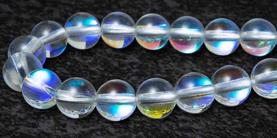 Mermaid Glass Beads - Rainbow 6mm