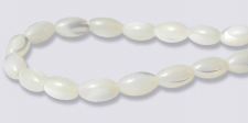 Mother of Pearl 4mm x 7mm Rice White