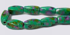 Picasso Magnetic Hematite Beads 5x11 (4-sided) Swirl - Turquoise #2