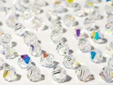 Preciosa Crystal 4mm Bicone Beads - Crystal AB (36) count