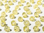Preciosa Crystal 4mm Bicone Beads - Jonquil (36) count
