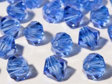 Preciosa Crystal 6mm Bicone Beads - Sapphire (18) count