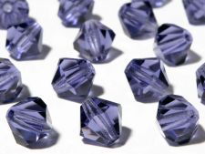 Preciosa Crystal 6mm Bicone Beads - Tanzanite (18) count