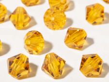 Preciosa Crystal 6mm Bicone Beads - Topaz (18) count