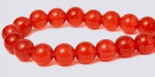 Red Jade (dyed) Gemstone Beads - 6mm Round