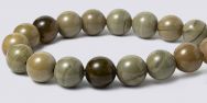 Silver Leaf Jasper Gemstone Beads - 6mm Round