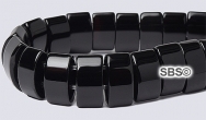Black Onyx 6x12 2-Hole Gemstone Beads (16" strand)