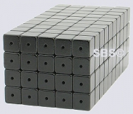 6mm x 6mm Magnetic CUBE Clasp Black (100)