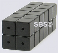 6mm x 6mm Magnetic CUBE Clasp Black (12)