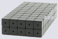 6mm x 6mm Magnetic CUBE Clasp Black (50)