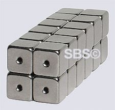 6mm x 6mm Magnetic CUBE Clasp Hematite Color (12)