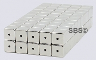 6mm x 6mm Magnetic CUBE Clasp Silver (50)
