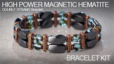 High Power Magnetic Hematite Double Strand Bracelet Kit