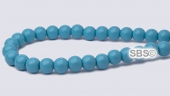 Pearl Magnetic Hematite Beads 4mm - Soft Turquoise
