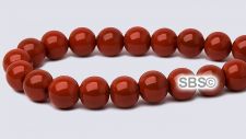 Pearl Magnetic Hematite Beads 6mm - Brick Red