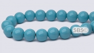 Pearl Magnetic Hematite Beads 6mm - Soft Turquoise