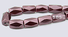 Pearl Magnetic Hematite Beads - Faceted