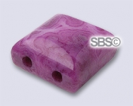 Purple Crazy Lace Agate 10x10 2-Hole Gemstone Beads (12) (dyed)