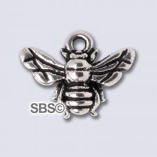 TierraCast Small Honeybee Charm "Silver Antique"