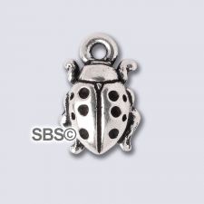 TierraCast Ladybug Charm "Silver Antique"