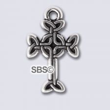 TierraCast Medium Celtic Cross Charm "Silver Antique"