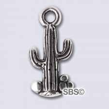 TierraCast Saguaro Charm "Silver Antique"