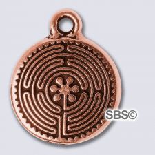 TierraCast Labyrinth Charm "Copper Antique"
