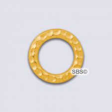 TierraCast 13mm Hammered Ring "Gold Plate"