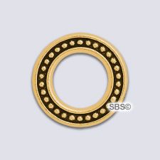 TierraCast 15mm Beaded Ring "Gold Antique"