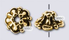 TierraCast 5mm Tiffany (Bead Cap)  "Gold Antique"