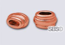 TierraCast 9x6mm Deco Barrel "Copper Antique"