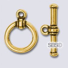 TierraCast Bar & Ring Clasp "Gold Antique"