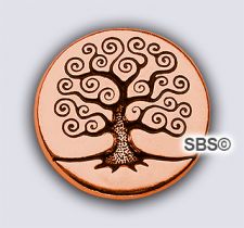 TierraCast Tree of Life Button "Copper Antique"