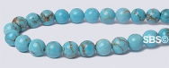 Turquoise Stabilized Gemstone Beads - 5mm round