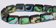 Abalone Beads - 6mm x 8mm Flat Rectangles
