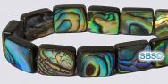 Abalone Beads - 8mm x 10mm Flat Rectangles