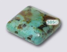 African Turquoise 12mm x 12mm 2-Hole Gemstone Beads (12)