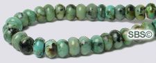 African Turquoise Beads - 5mm Rondelle