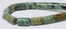 African Turquoise Gemstone Beads - 5mm x 8mm Tube