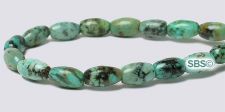 African Turquoise Gemstone Beads - 4mm x 6mm Rice/melon