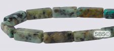 African Turquoise Beads - 4x13 Rectangle