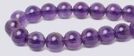 Amethyst Gemstone Beads - 6mm Round A - Grade