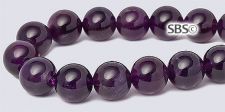 Amethyst Gemstone Beads - 8mm Round