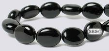 Black Onyx Beads - 8mm x 10mm Flat Oval